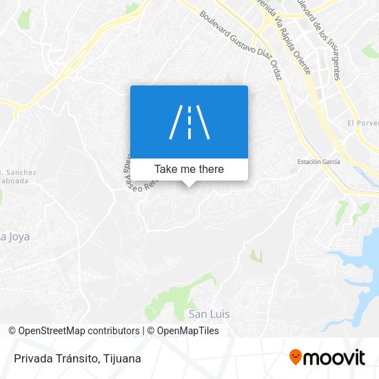 Mapa de Privada Tránsito