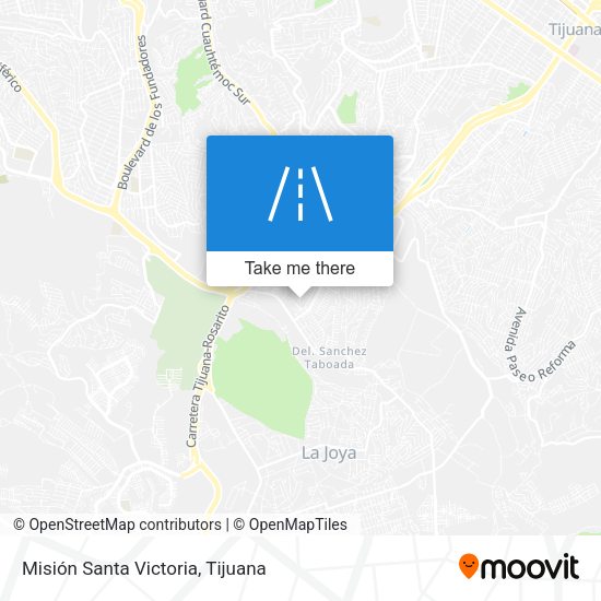 Mapa de Misión Santa Victoria