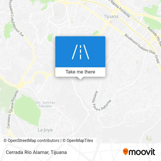 Cerrada Río Alamar map