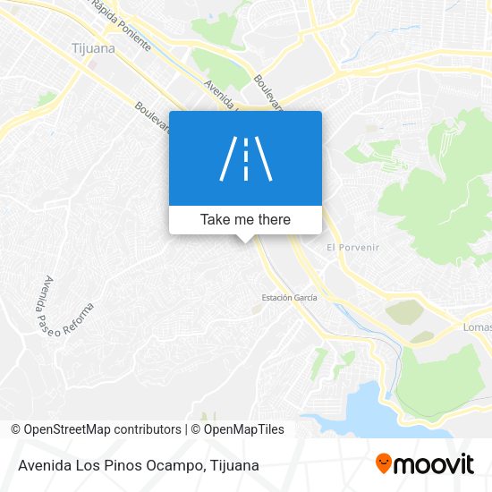 Avenida Los Pinos Ocampo map