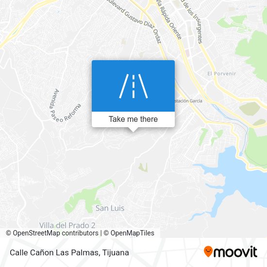 Mapa de Calle Cañon Las Palmas