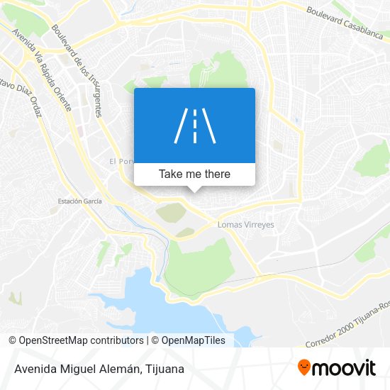 Avenida Miguel Alemán map