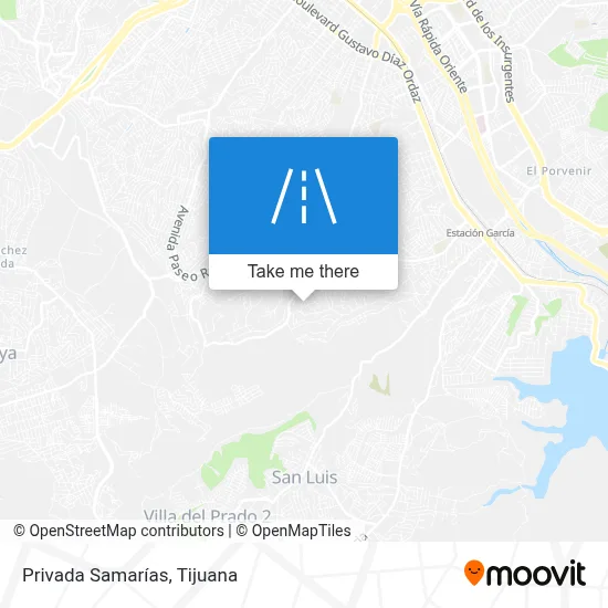 Privada Samarías map