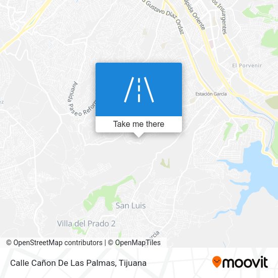 Calle Cañon De Las Palmas map