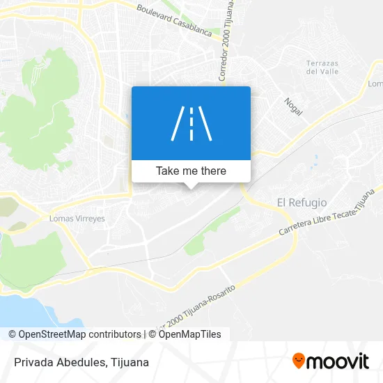 Privada Abedules map