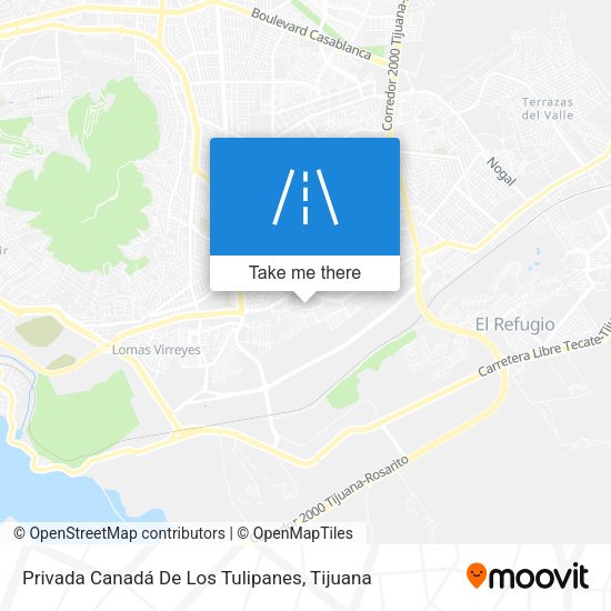 Privada Canadá De Los Tulipanes map