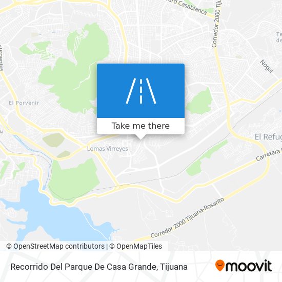 Recorrido Del Parque De Casa Grande map