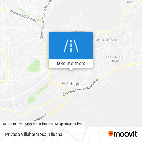 Privada Villahermosa map