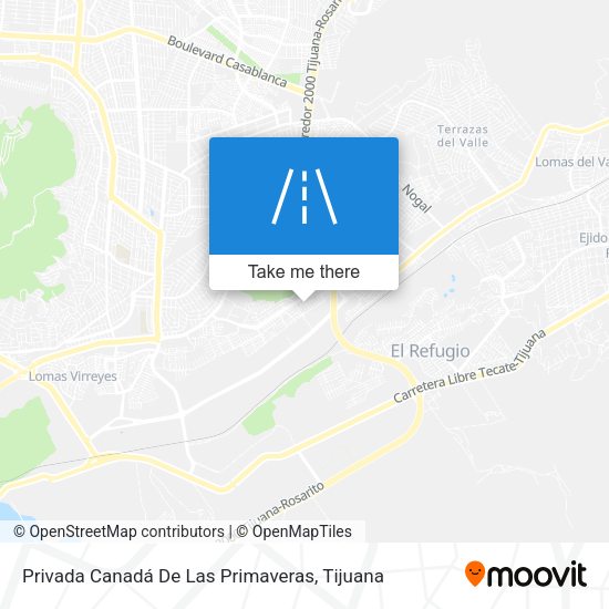 Privada Canadá De Las Primaveras map