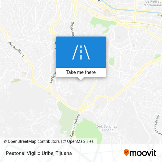 Peatonal Vigilio Uribe map