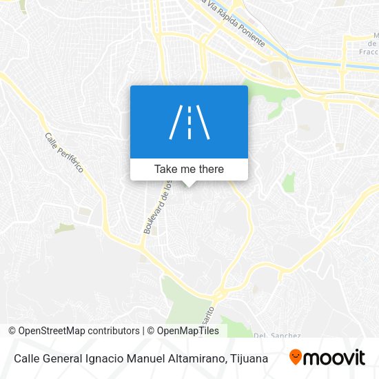 Calle General Ignacio Manuel Altamirano map