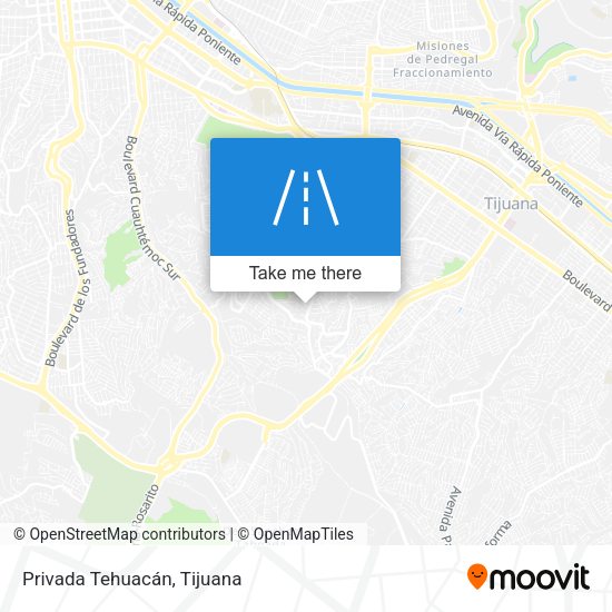 Mapa de Privada Tehuacán