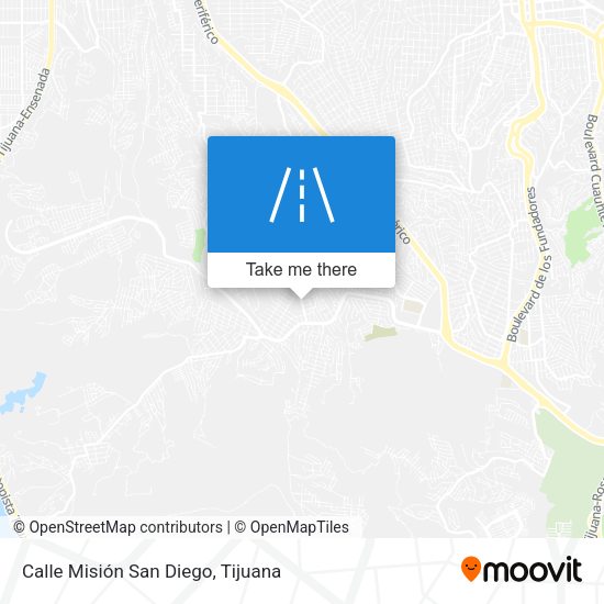 Calle Misión San Diego map