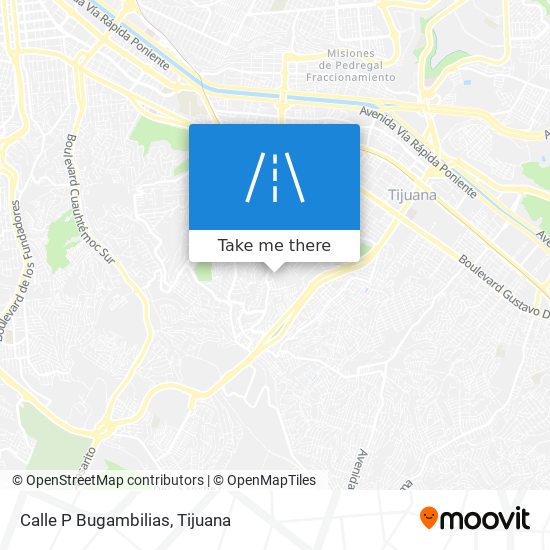 How to get to Calle P Bugambilias in Tijuana by Bus?