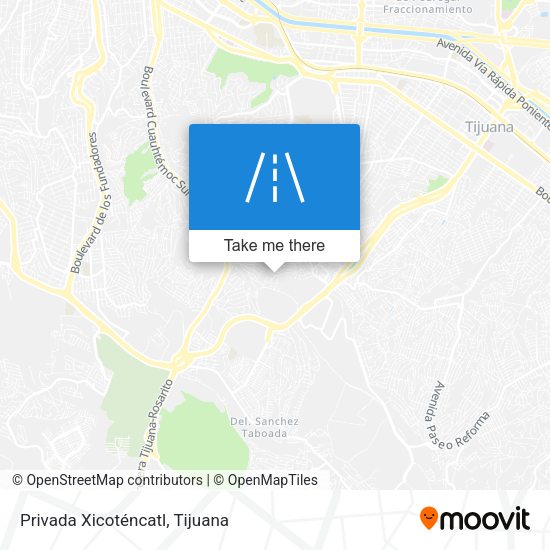 Privada Xicoténcatl map