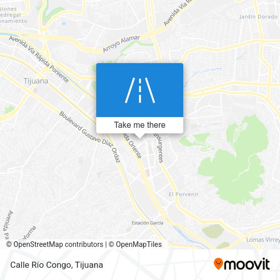 Mapa de Calle Río Congo