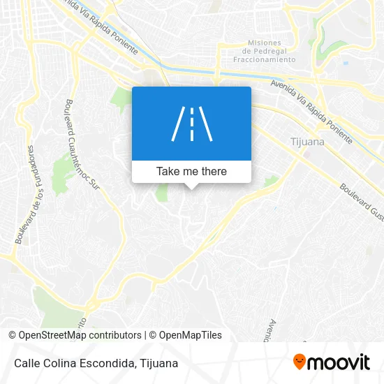 Calle Colina Escondida map