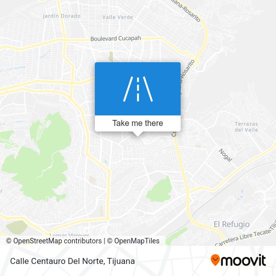 Calle Centauro Del Norte map