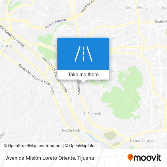 Avenida Misión Loreto Oriente map