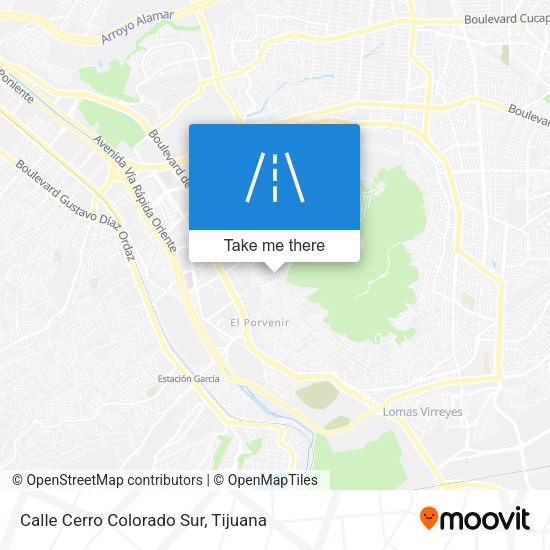 Calle Cerro Colorado Sur map