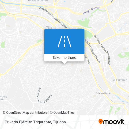 Mapa de Privada Ejército Trigarante