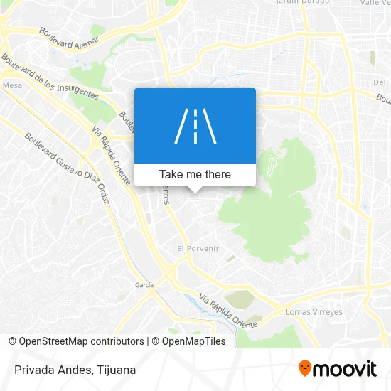 Privada Andes map
