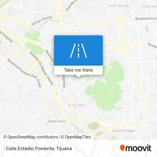 Calle Estadio Poniente map
