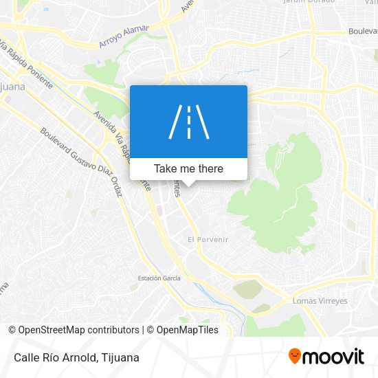 Calle Río Arnold map