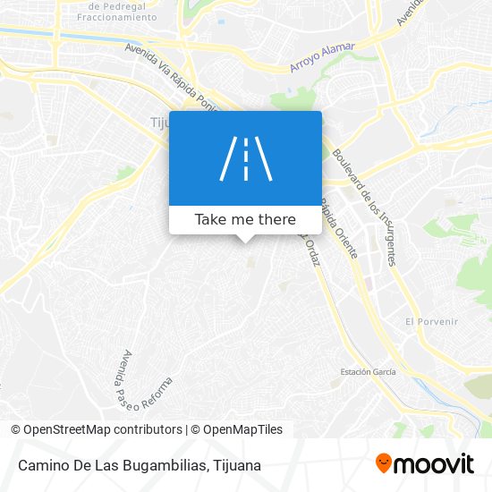 Camino De Las Bugambilias map