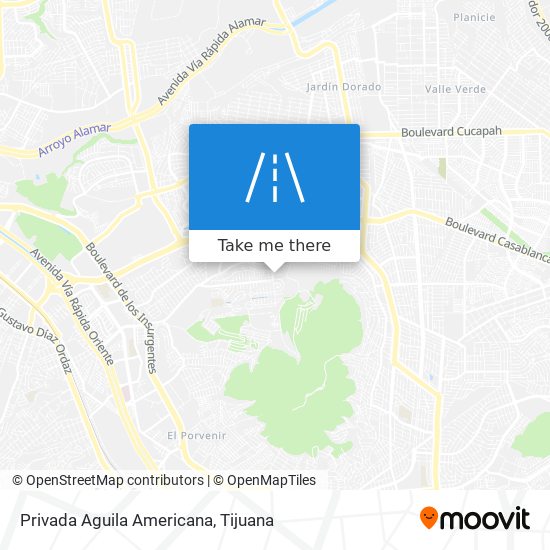 Privada Aguila Americana map