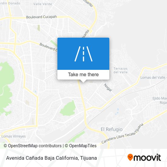 Mapa de Avenida Cañada Baja California