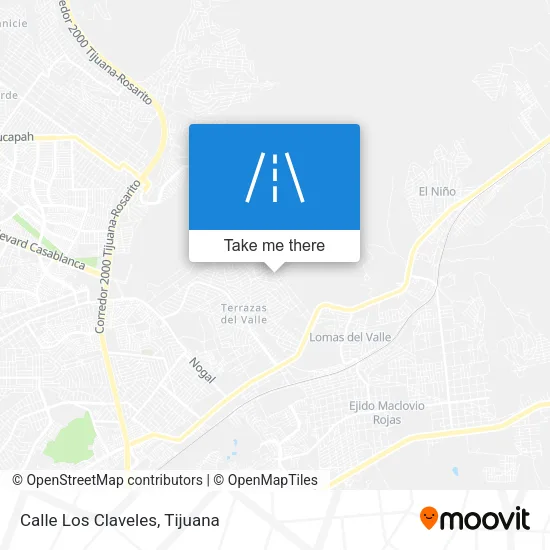 Mapa de Calle Los Claveles