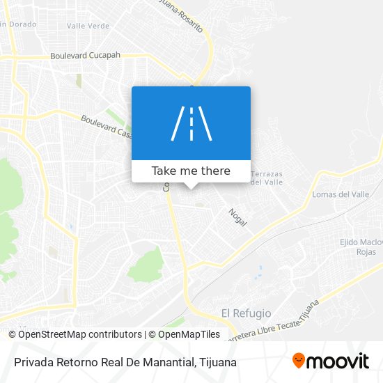 Privada Retorno Real De Manantial map