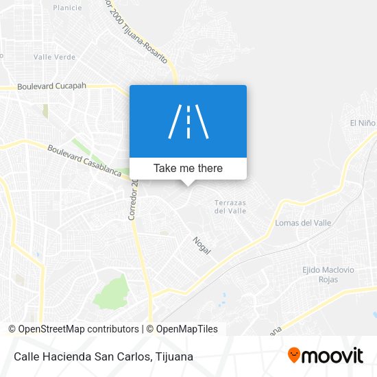 Calle Hacienda San Carlos map