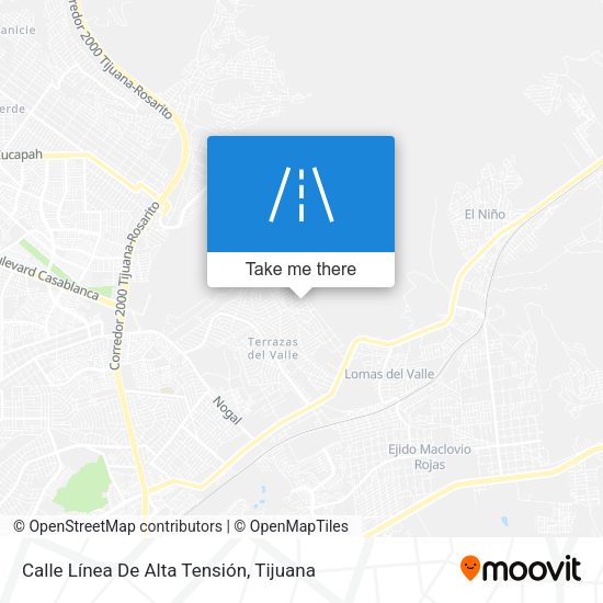 Mapa de Calle Línea De Alta Tensión