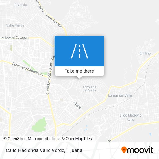 Calle Hacienda Valle Verde map
