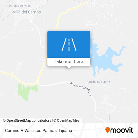 Camino A Valle Las Palmas map