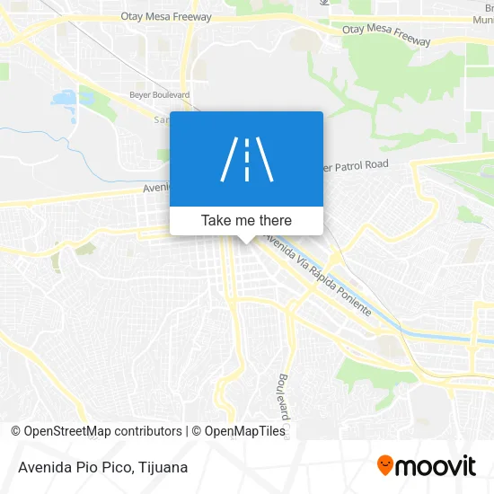 Avenida Pio Pico map