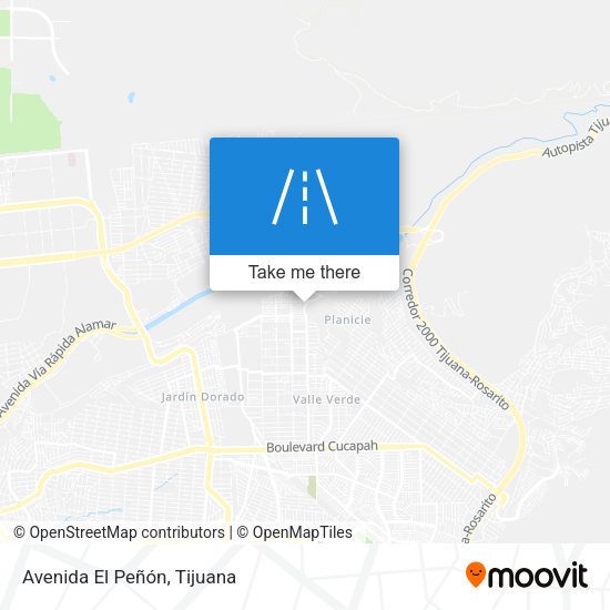 Avenida El Peñón map