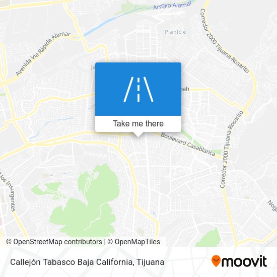 Mapa de Callejón Tabasco Baja California