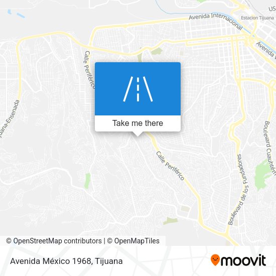 Avenida México 1968 map