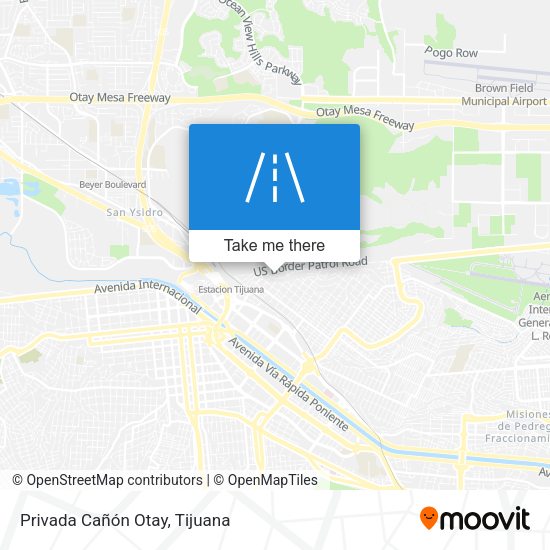 Mapa de Privada Cañón Otay