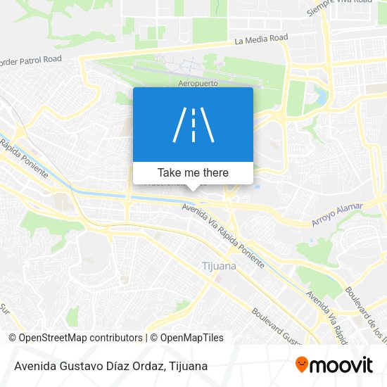 Avenida Gustavo Díaz Ordaz map