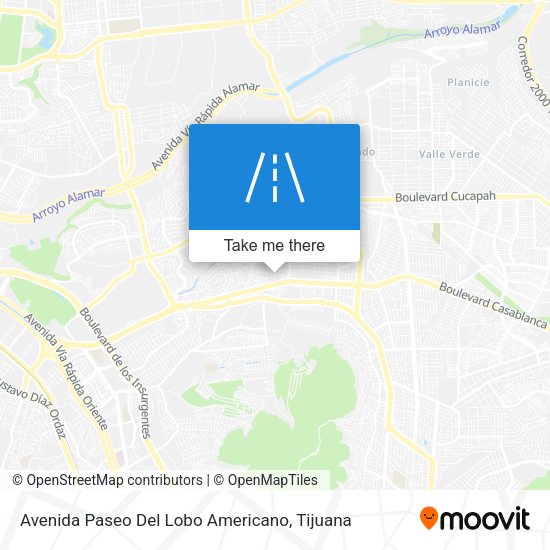 Avenida Paseo Del Lobo Americano map