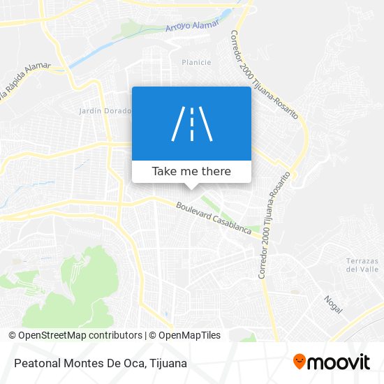 Peatonal Montes De Oca map