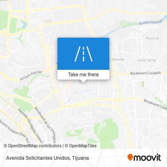 Avenida Solicitantes Unidos map