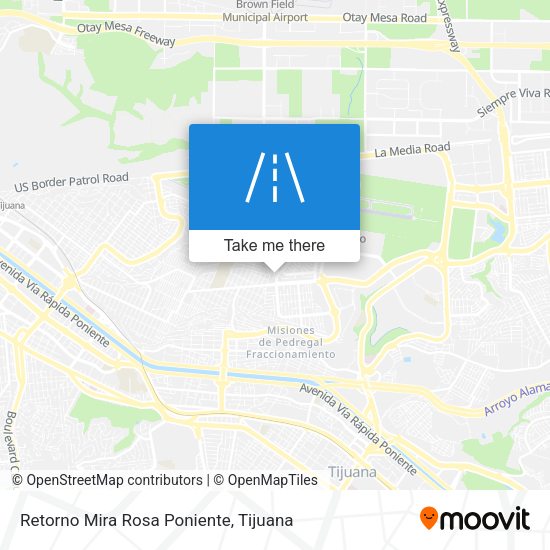Retorno Mira Rosa Poniente map