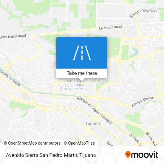 Mapa de Avenida Sierra San Pedro Mártir