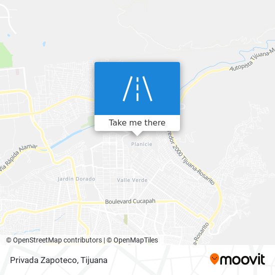 Privada Zapoteco map