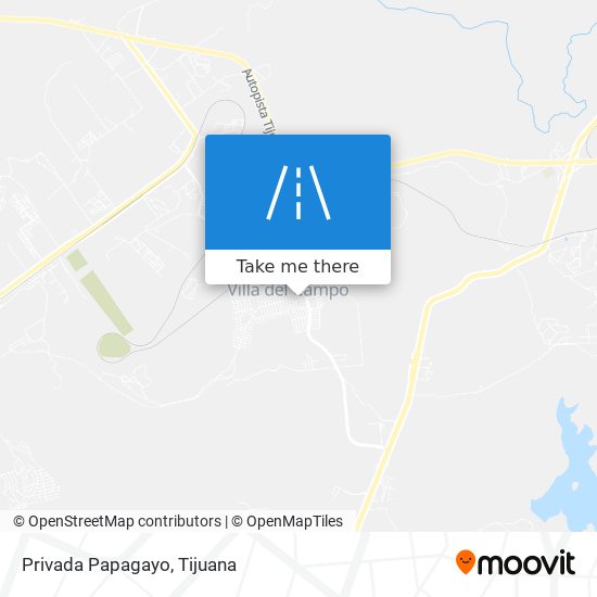 Privada Papagayo map